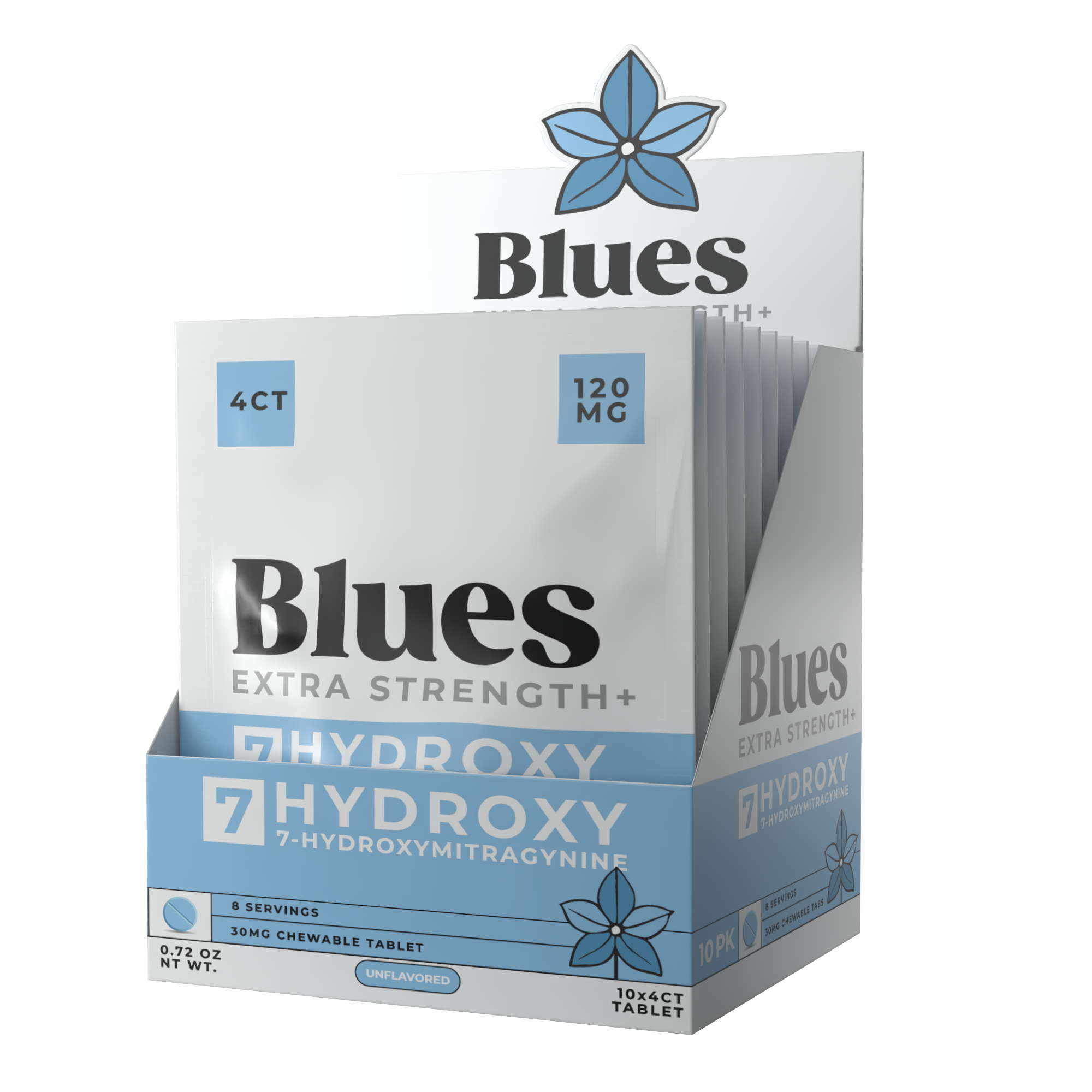 Blues 4ct Bag Display (30mg Tablets)