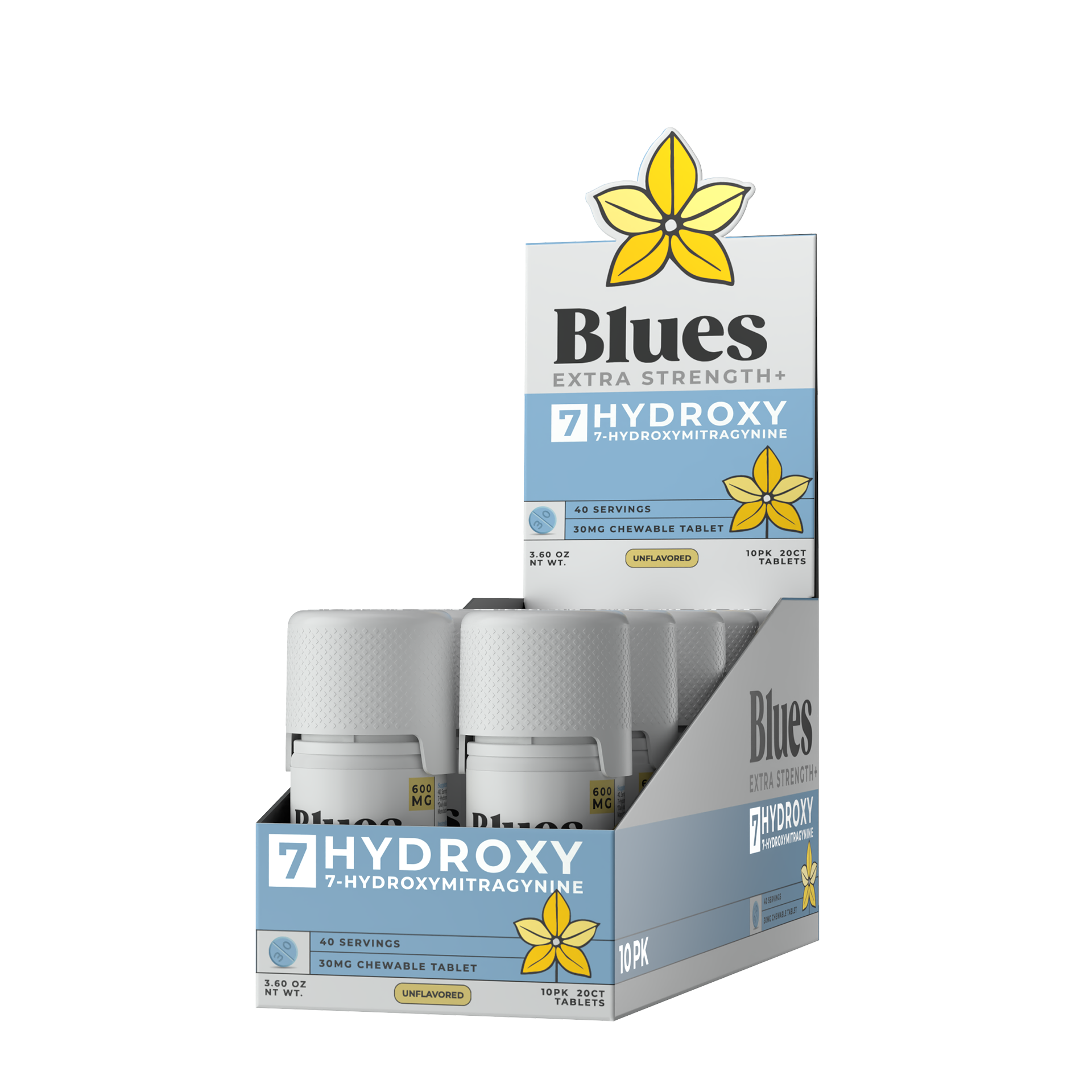 Blues 20ct Bottle Display (30mg Tablets)