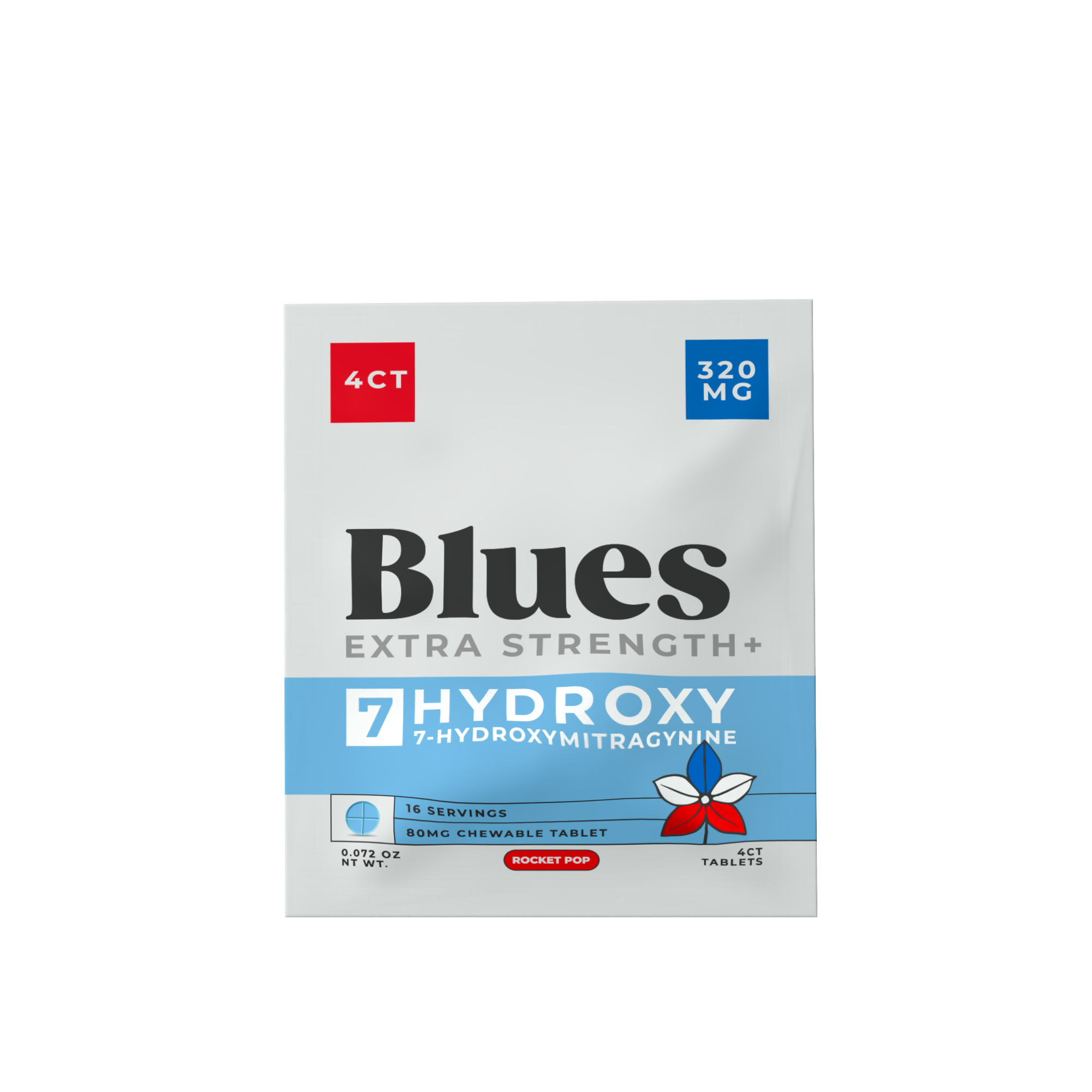 Blues 4ct Bag Rocket Pop (80mg Tablets)
